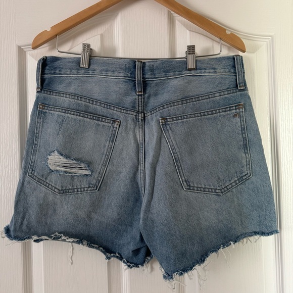 Madewell Relaxed Mid-Length Denim Shorts Steenwick Wash Ripped Edition size 28 - Picture 11 of 14